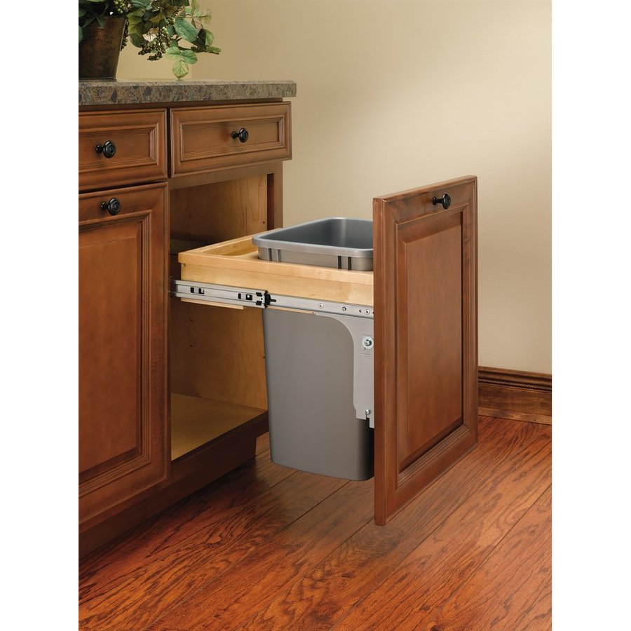 Rev A Shelf Wctm Dm Quart Wood Top Mount Single Trash Pull