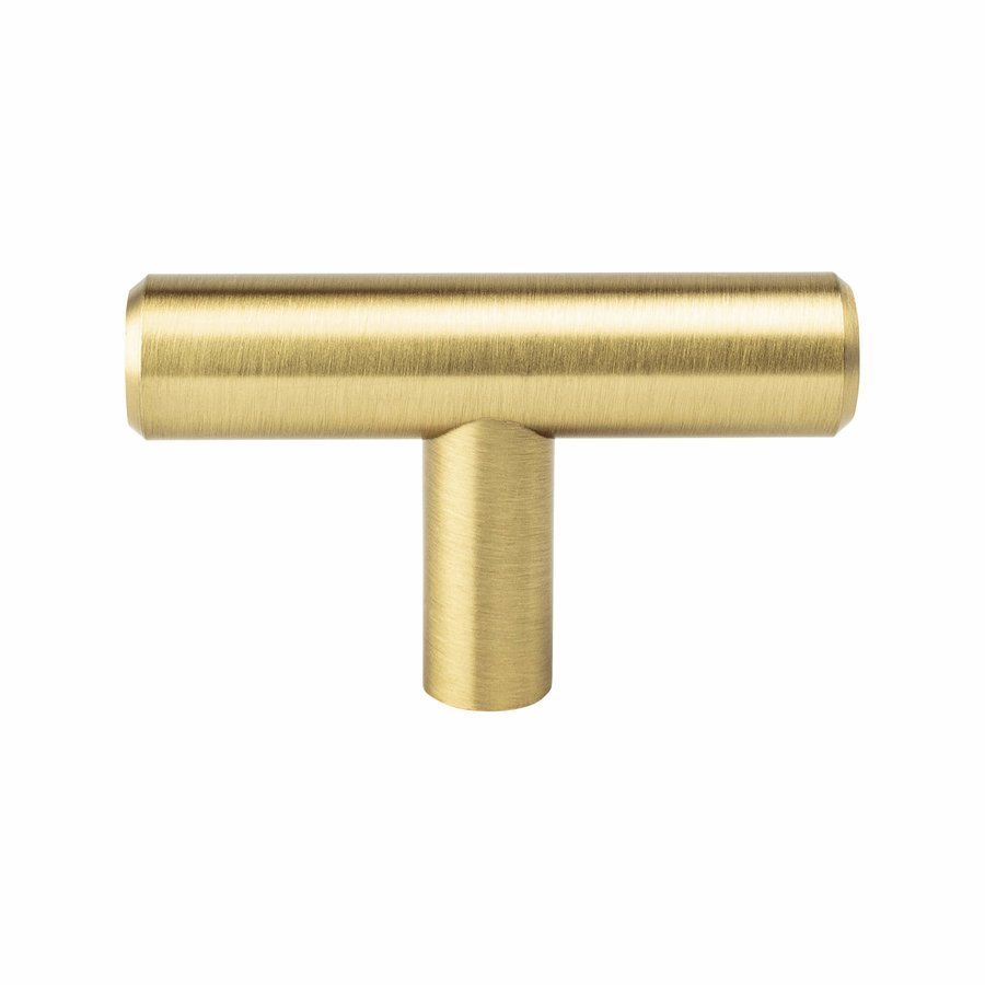 Berenson Tempo 2 Inch Length Knob, Modern Brushed Gold, Steel