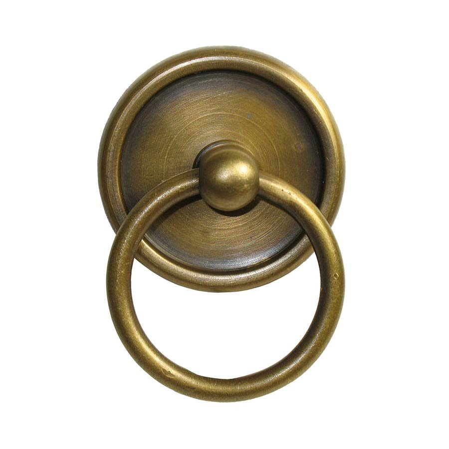 Gado Gado HRP1022, Ring Pulls 15/8 Inch Diameter Unlacquered Antique