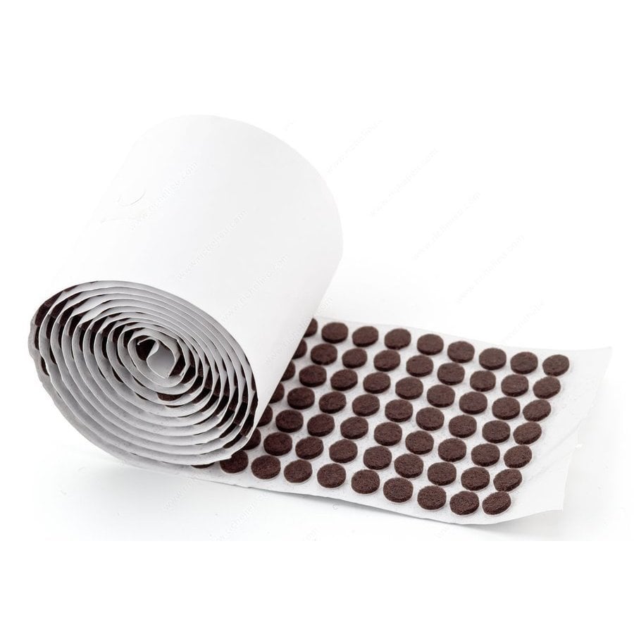 Heavy Duty SelfAdhesive Quiet Bumper Felt Pads, Roll of 1,000, Brown