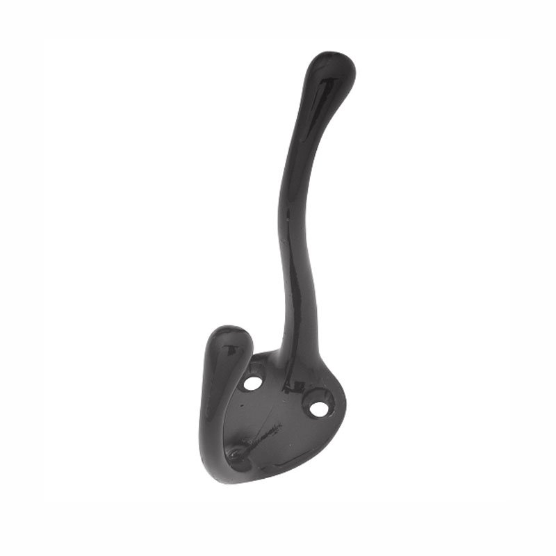 Hickory Hardware P27120BL, Double Vertical Utility Coat Hook Black