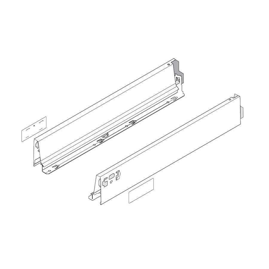 Blum 378N5002IA, Tandembox N20" Drawer Profile Left/Right Stainless