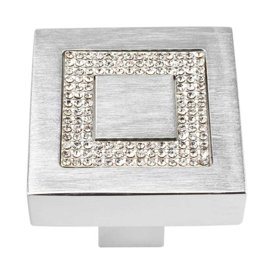 Atlas Homewares Boutique Crystal 13/8 Inch Diameter Matte Chrome