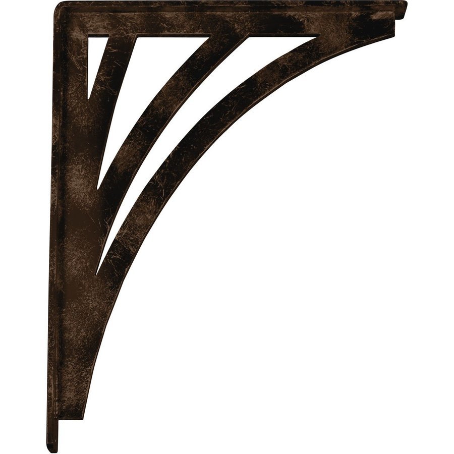 1 1/2"W X 12"D X 15"H Nevio Wrought Iron Bracket, (Single Center Brace