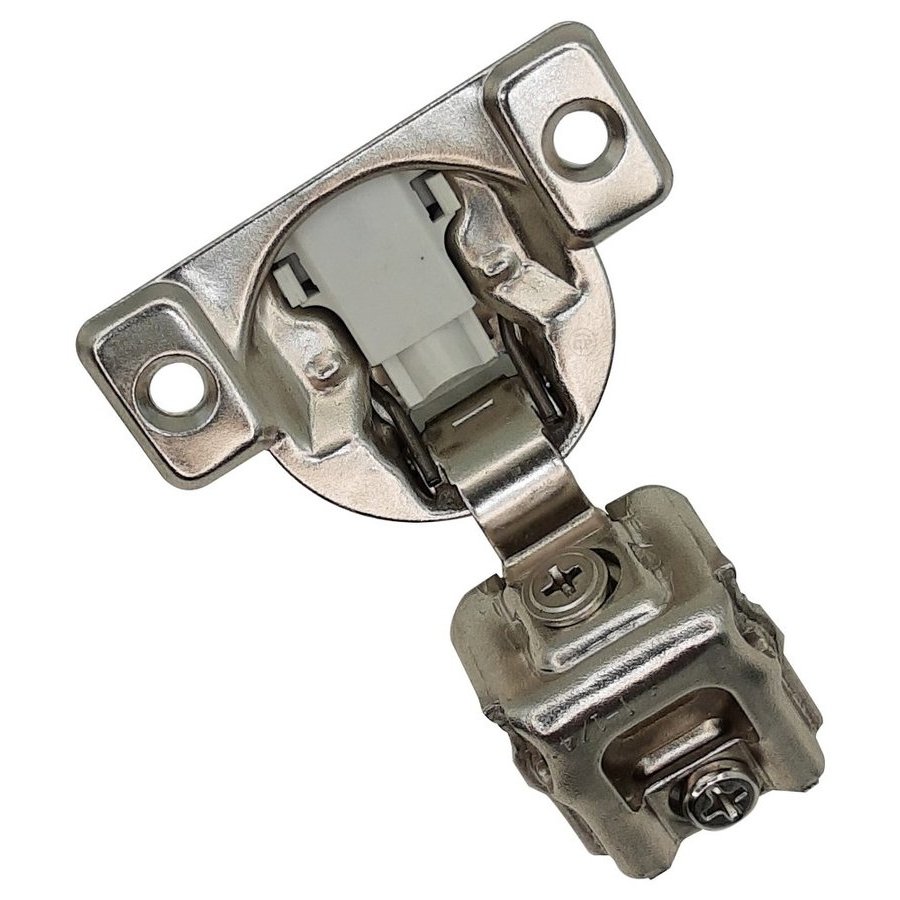 Builders Line Compact Hinge, 11/4" Overlay ScrewOn, SoftClose, 4 Way