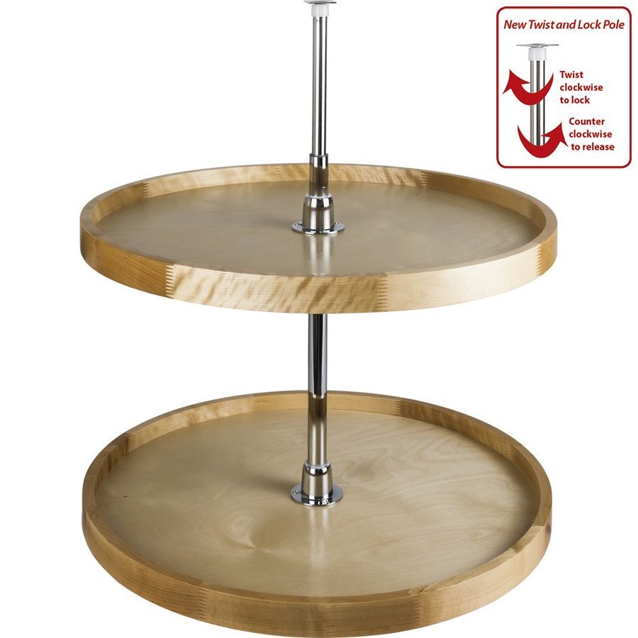 Hardware Resources LSR228SET, 28 Inch Diameter Round Wood Lazy Susan