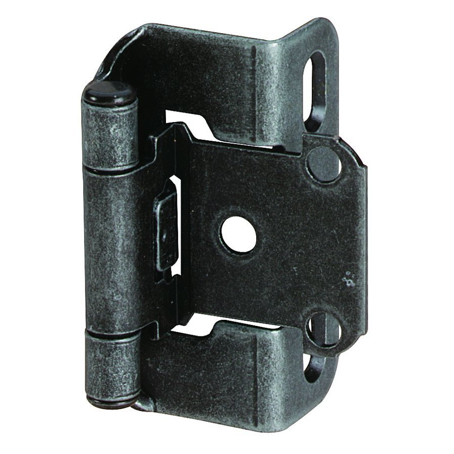 Amerock BPR7550WI, 1/2 Inch Overlay Hinge 11/2 Inch Width, Wrought