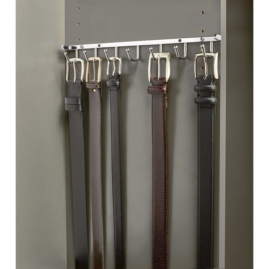 RevAShelf BRCSL14NSCR1, 131/2 Inch Depth Wall Mount Belt Rack, Minimum Opening