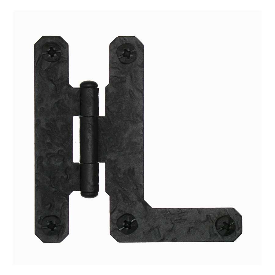 Acorn Manufacturing Rough Iron Flush "HL inch Hinge Black Iron RH3BQ