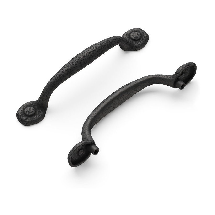 Hickory Hardware Refined Rustic 3-3/4-in  96mm  Center To Center Rustic Iron Refined Rustic Bar Cabinet Pull