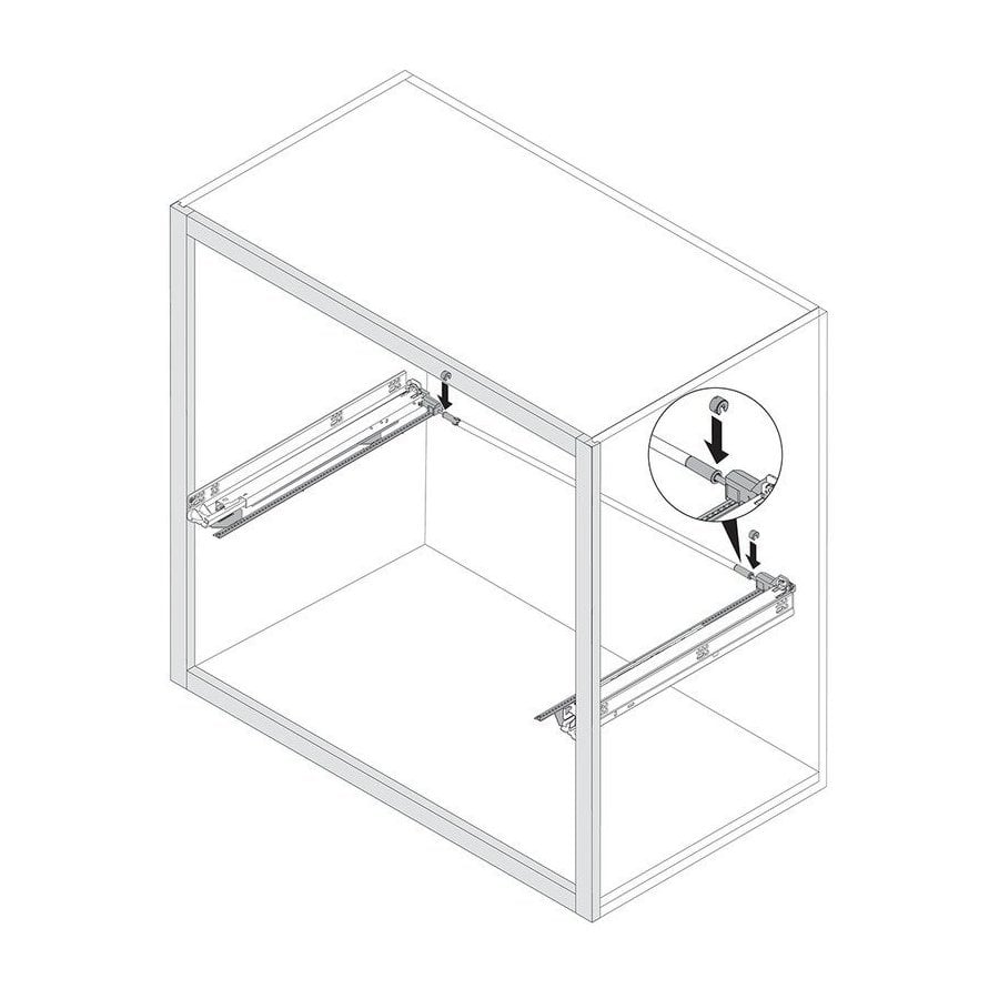 Blum ZST.686TU01, TANDEM 563/569 Lateral Stabilizer Rod Kit for 927