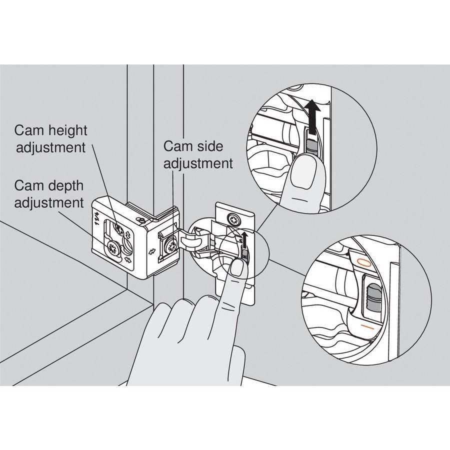 Blum 31C358B.16, Compact Clip 31C3 Face Frame Hinge 110 Degrees, 1