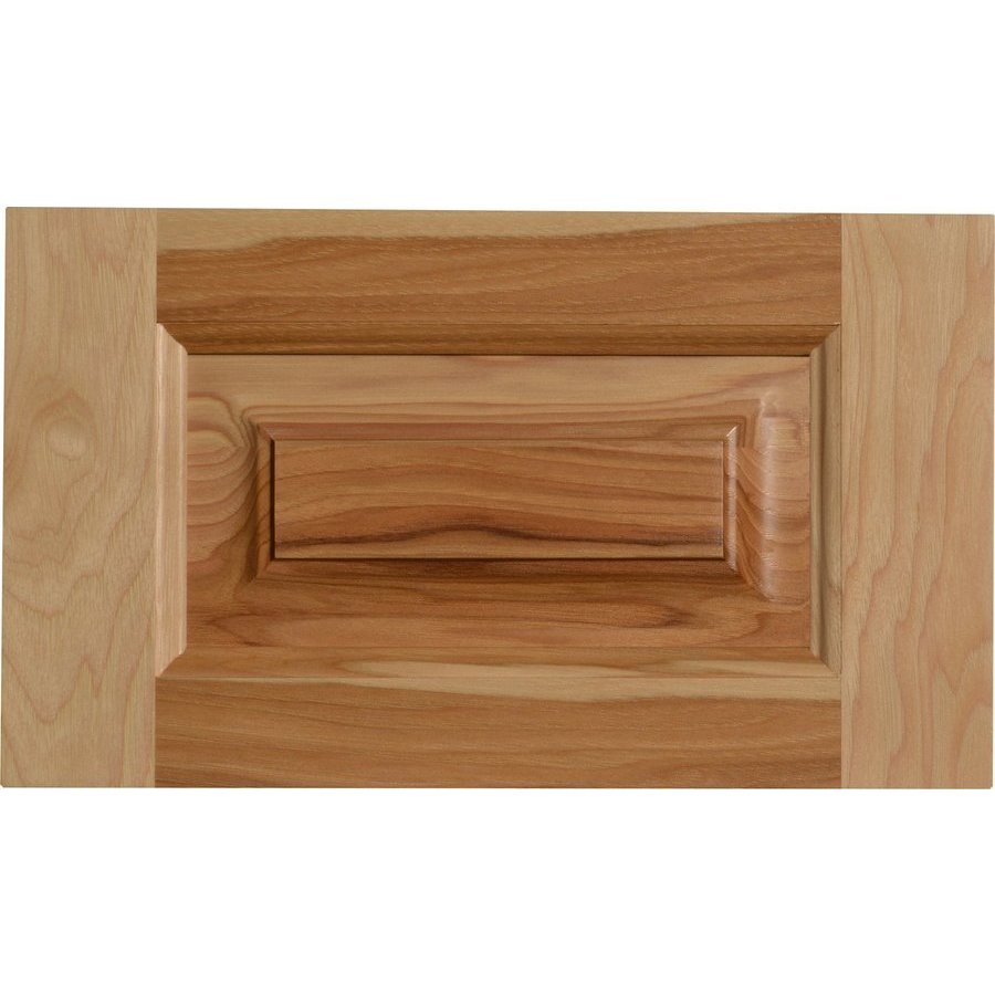 Drawer Front Sample, Unfinished Hickory Square Raised Panel, 15" Width