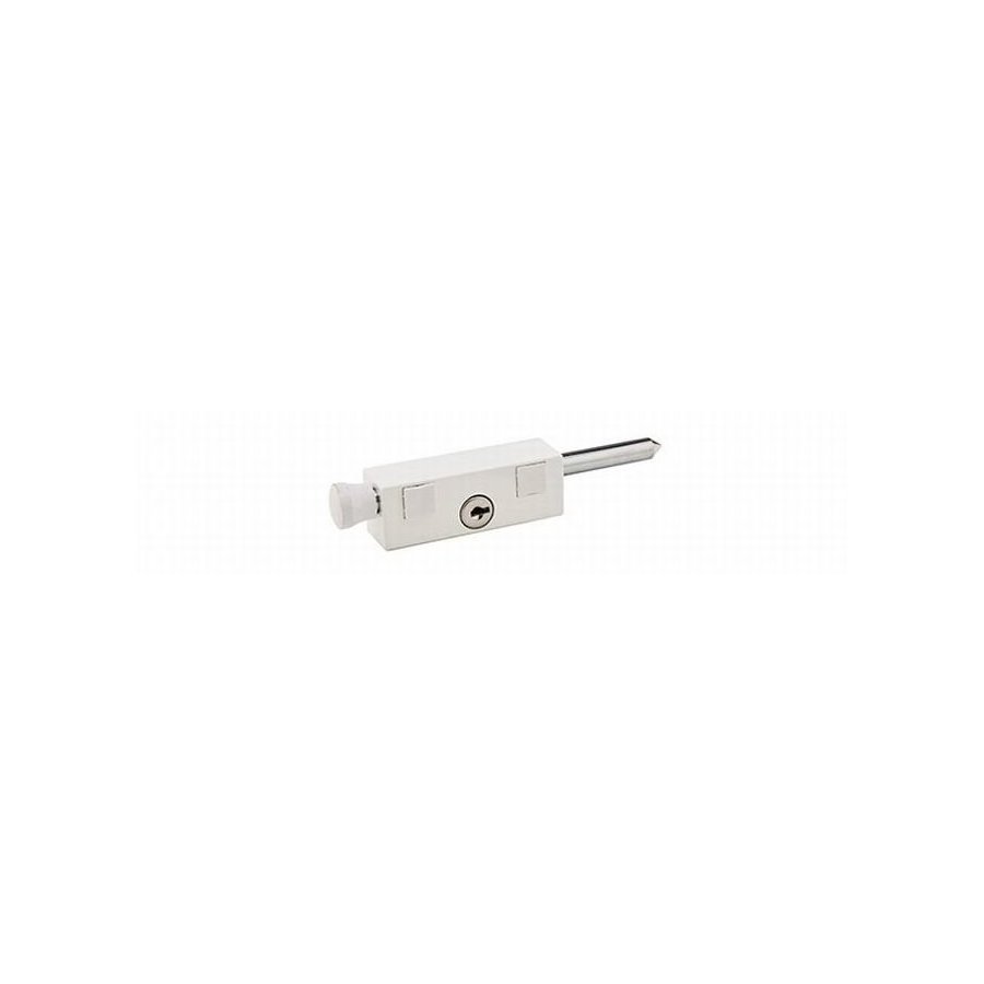 Emtek 206016, Keyed Patio Bolt, White