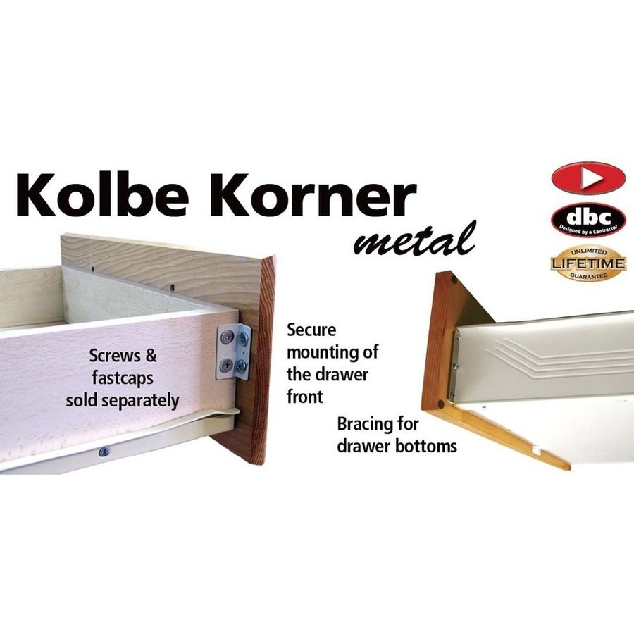 Fastcap KK.50PC.METAL.WH, 11/2 Inch Height Long Metal Kolbe Korner