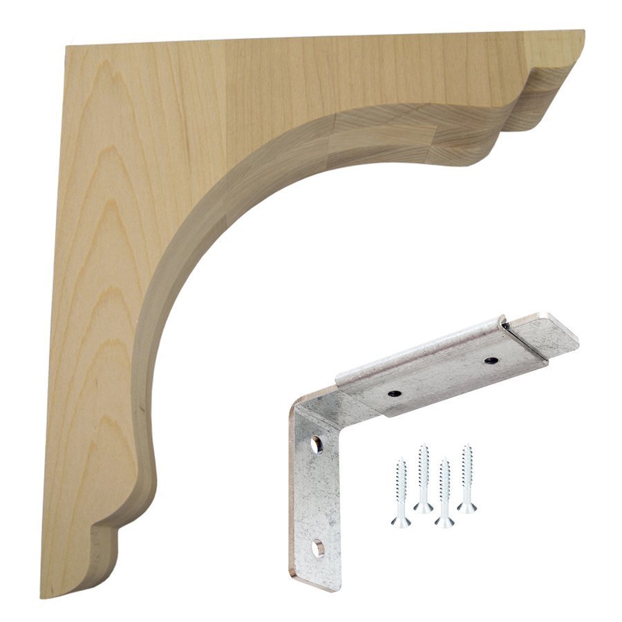 Federal Brace Scalloped Maple Bar Bracket Corbel Mounting System 10