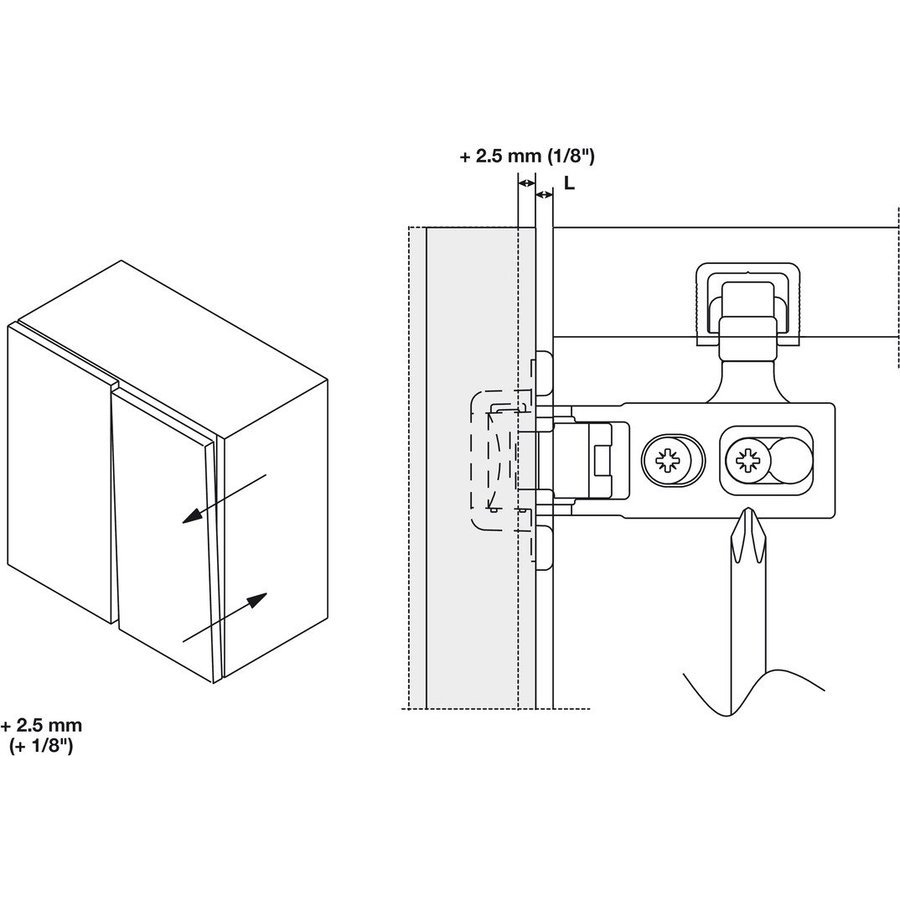 Salice F1C169, BiFold Hinge for Sliding Systems