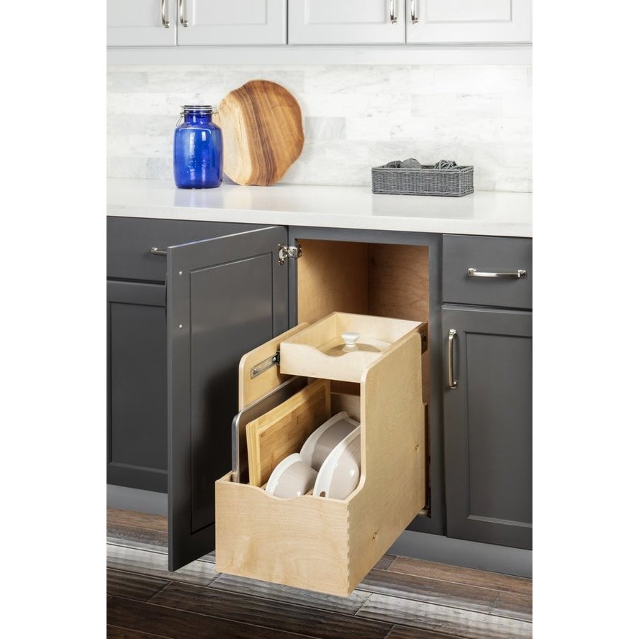 Hardware Resources ROCWD15WB, 15 Inch Width Double Drawer Rollout