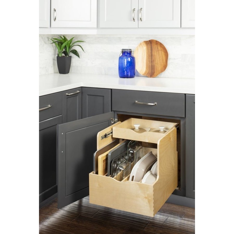 Hardware Resources ROCWD21WB, 21 Inch Width Double Drawer Rollout