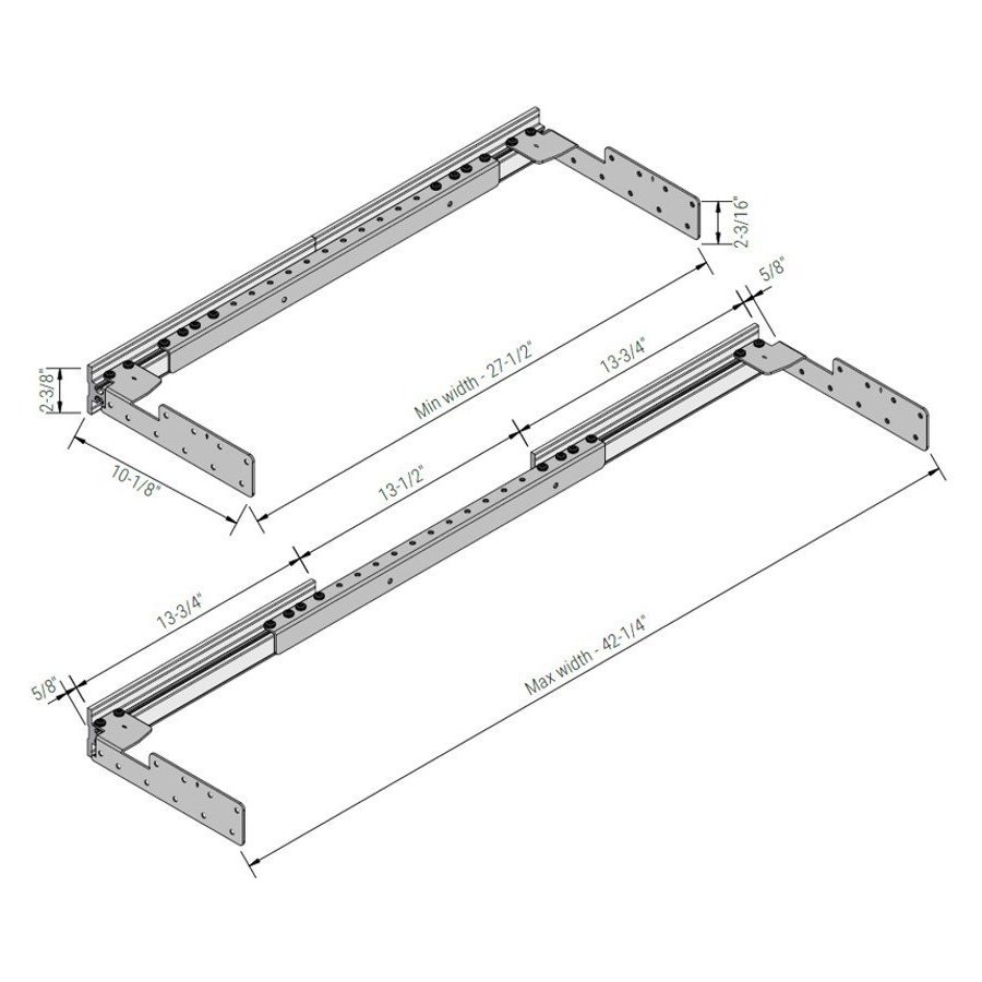InnovaShelf FVB2942, 271/2, 421/4 Inch Bracket, Steel System for