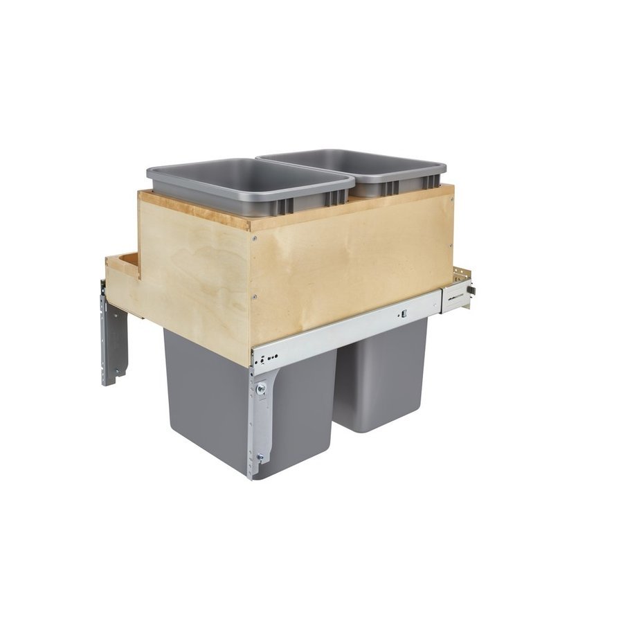RevAShelf 21 Inch Width 50 Quart Double Top Mount Waste Container