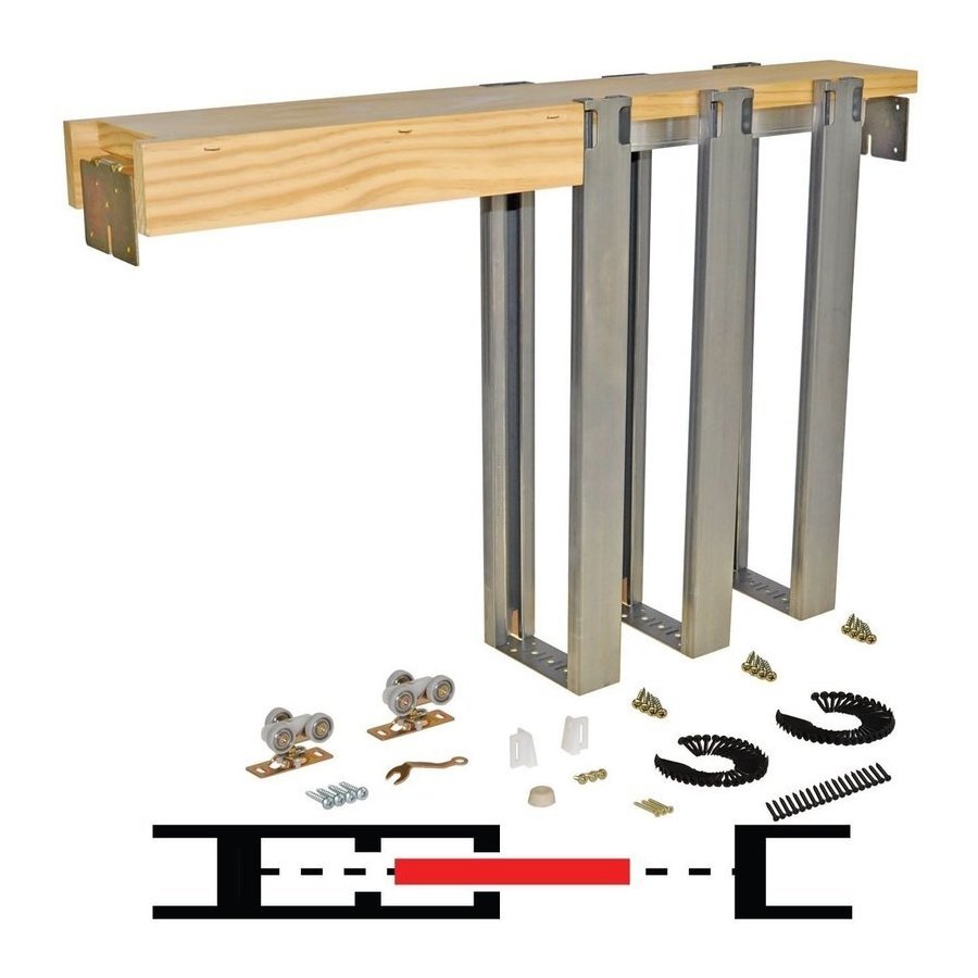 Johnson Hardware 15604068, 48 Inch x 80 Inch Maximum Door Size Pocket Door Frame Set, 1560