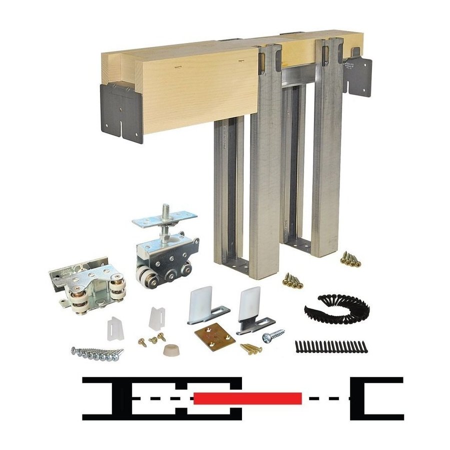 Johnson Hardware 204080PF, 48 Inch x 96 Inch Maximum Door Size Pocket