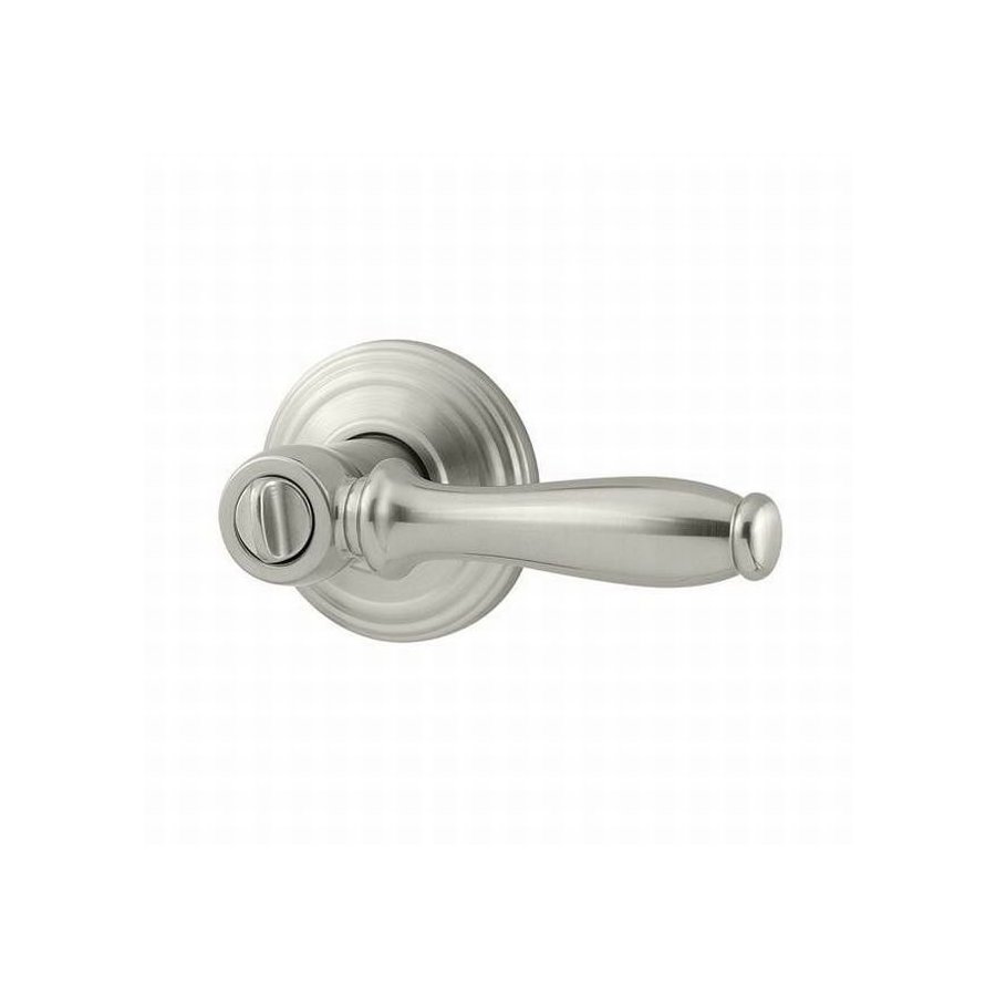 Kwikset Halifax Satin Brass Round Keyed Entry Door Handle Handle Featuring SmartKey Security - View #2