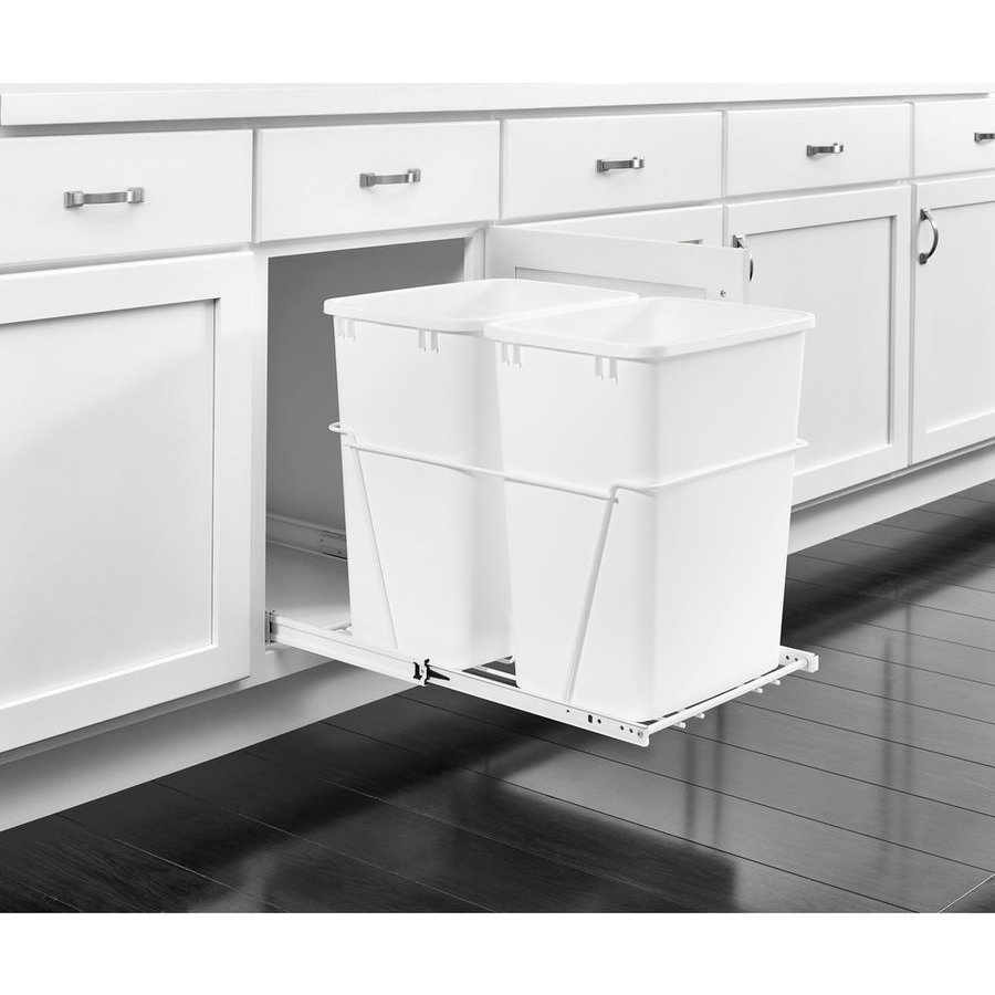 RevAShelf RV18PB2 S, 35 Quart Double Trash PullOut Waste Container