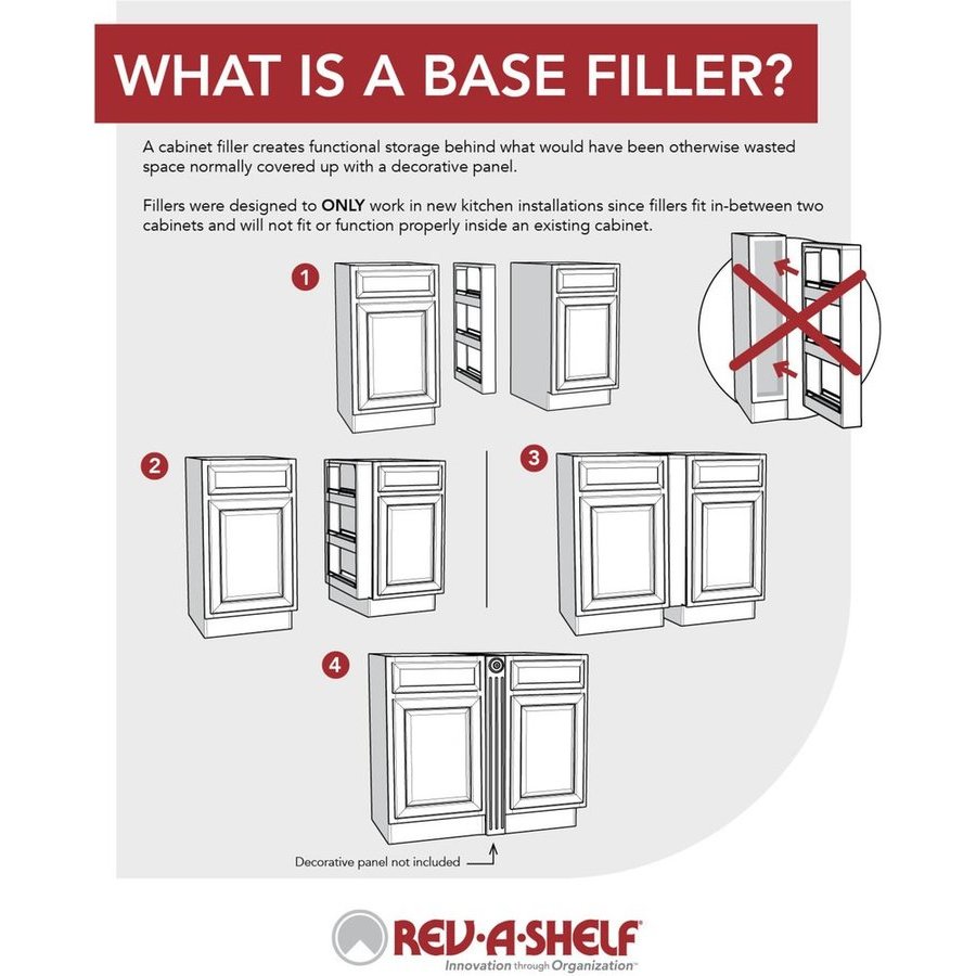 RevAShelf 432BFBBSC6C, 6 Inch Width Wood Kitchen Base