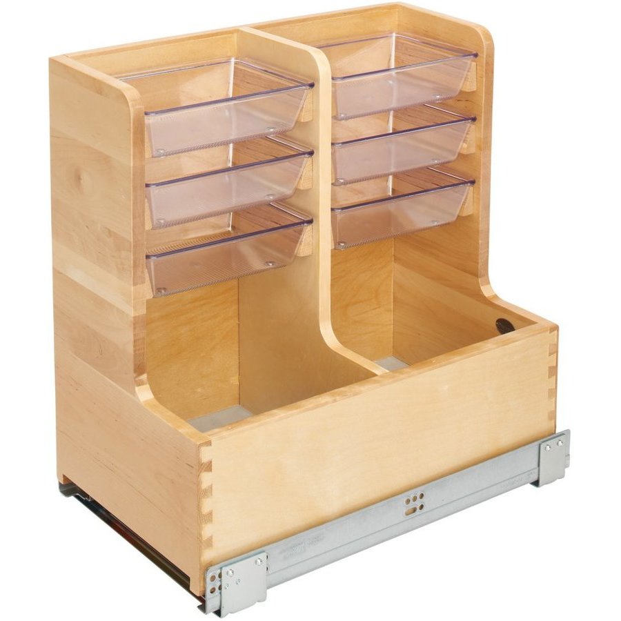 RevAShelf 44115VSBSC1, 115/8 Inch Width LShape Reversible Under