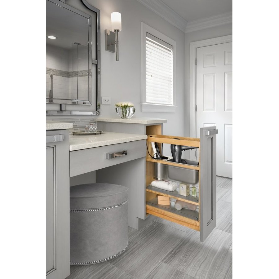 Rev-A-Shelf 445-VCG25SC-8, 8 Inch Width Vanity Grooming Pull-Out ...