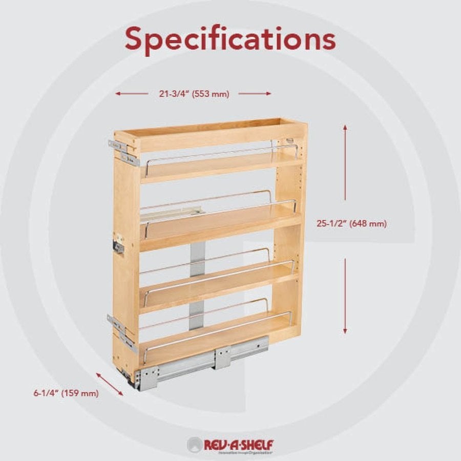 Rev A Shelf Bcsc C Inch Width Base Cabinet Bottom And Side Mount Pull Out Organizer