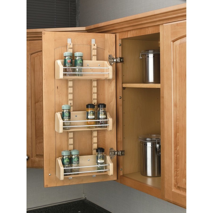 Rev-A-Shelf 4ASR-15, Adjustable Door Mount Spice Rack with Chrome Rails ...