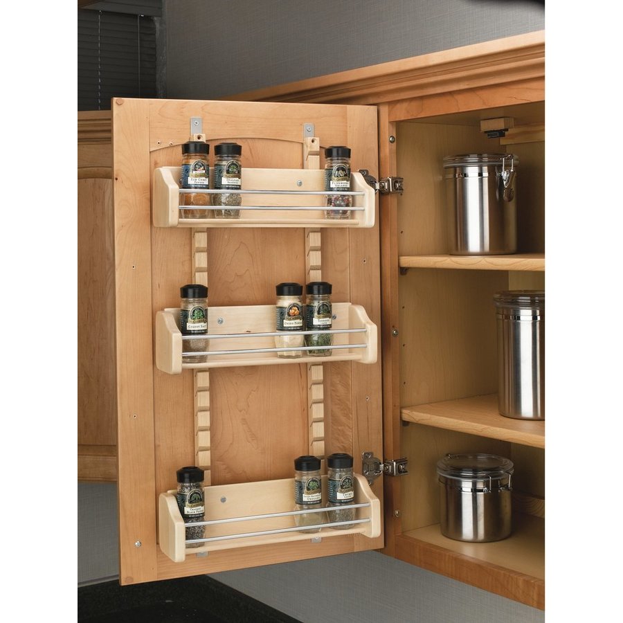 RevAShelf 4ASR18, Adjustable Door Mt Spice Rack 18" Wood