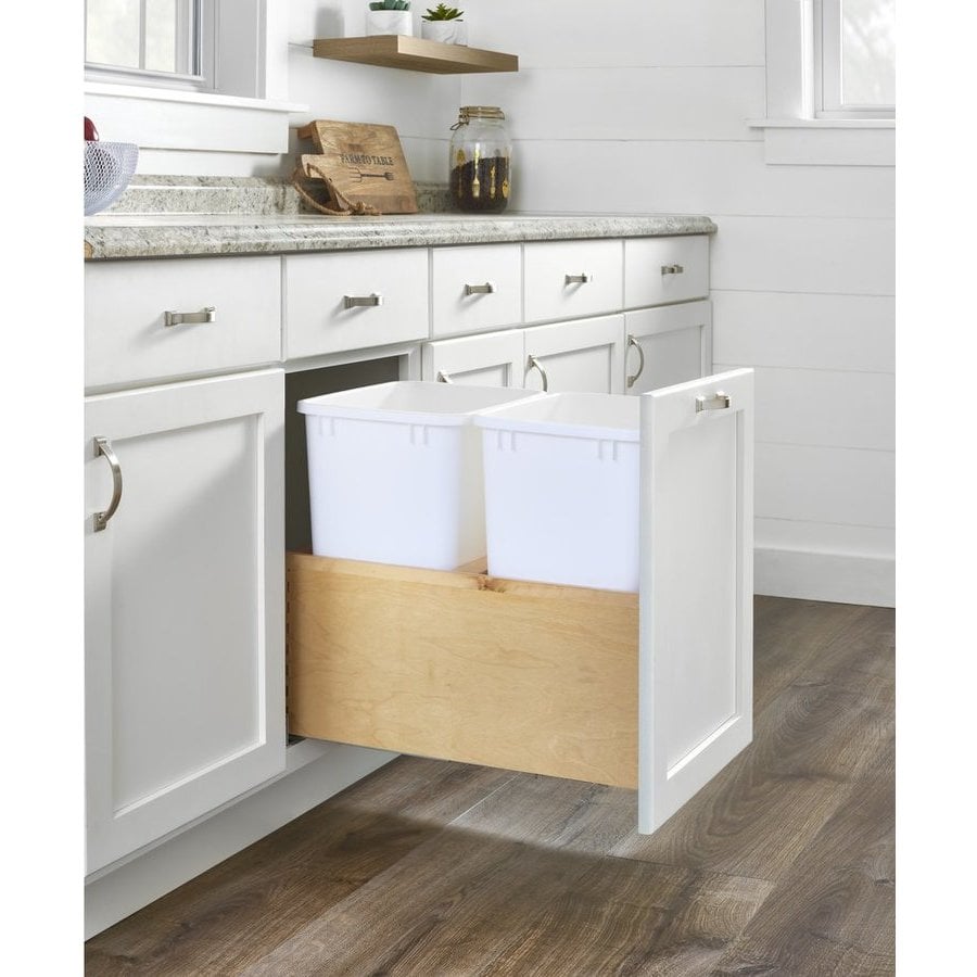 Rev-A-Shelf 4VLWCSC-1835DM-2, 35 Quart Undermount Double Trash Pull-Out ...