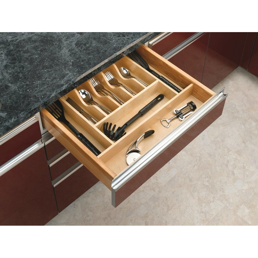 RevAShelf 4WCT3, 20.625 Inch Width Tall Cutlery Tray Insert, Natural
