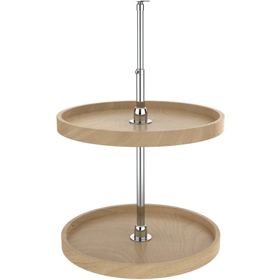 REV-A-SHELF 20" Polymer Full Circle 2 Shelf Lazy Susan White Independently Rotating Rev-A-Shelf