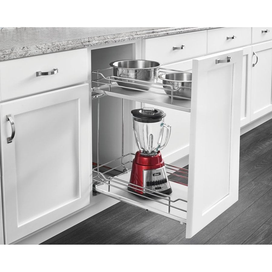 Rev-A-Shelf 5322-BCSC-8-GR, 8-3/4 Inch Width 2-Tier Wire Kitchen Base ...