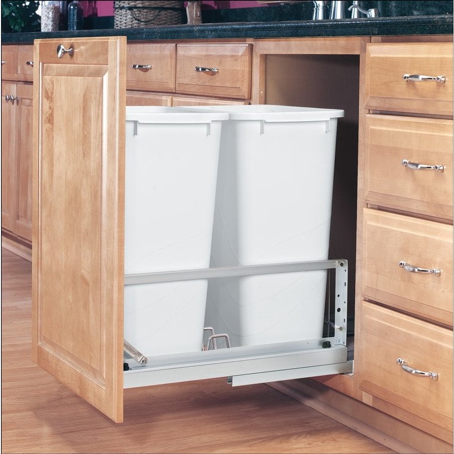 RevAShelf 53492150DM2, 50 Quart Premiere Double Trash PullOut