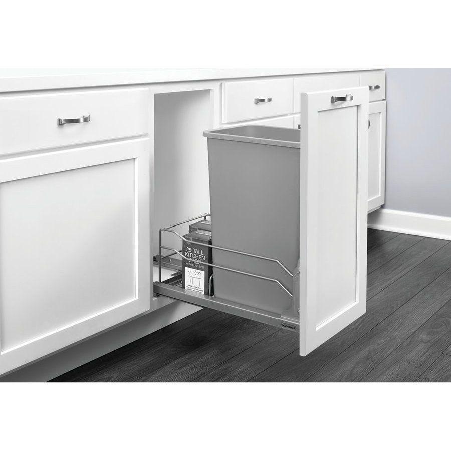 Rev-A-Shelf 53WC-1550SCDM-117, 50 Quart, Single Waste Pull-Out, Minimum ...