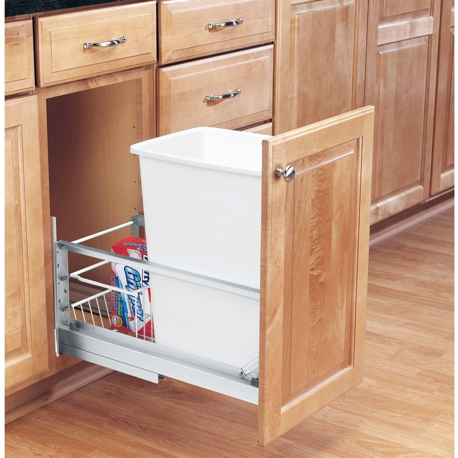Rev-A-Shelf 35 Quart Premier Single Trash Pull-Out Waste Container, Min