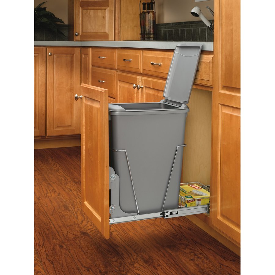 RevAShelf 35 Quart Bottom Mount Single Trash PullOut Waste Container