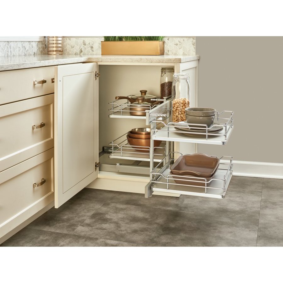 Rev-A-Shelf 32-1/4 Inch Width 2-Tier Pull-Out Wire Bottom Mount Non ...