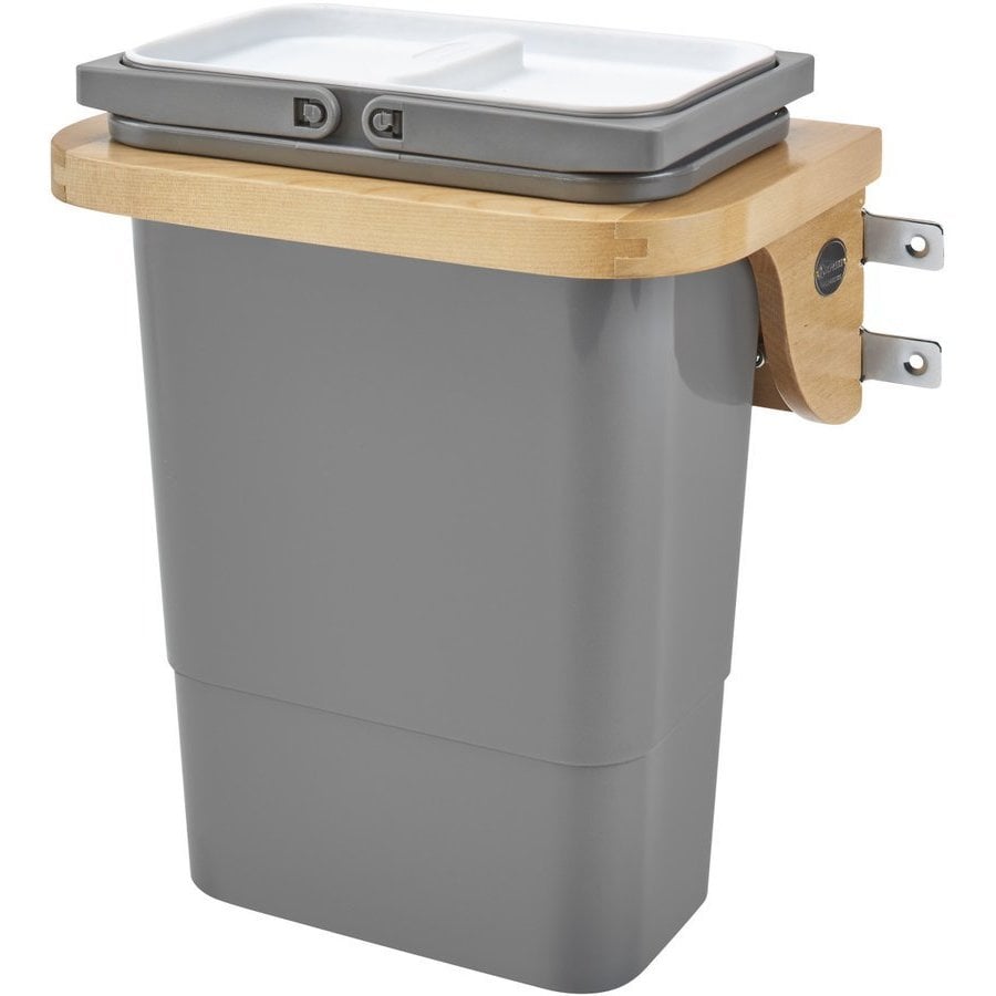 Rev-A-Shelf 8 Quart Door Mount Swing-Out Bathroom/Vanity Waste Container, Min. Cabinet Opening ...