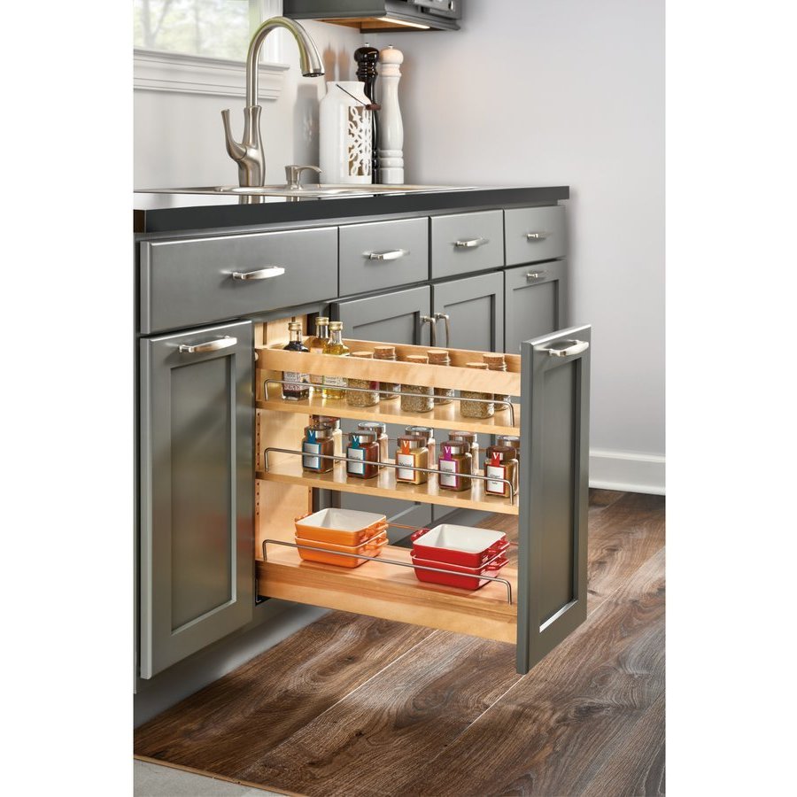 RevAShelf 11 Inch Width Wood Kitchen Base PullOut Organizer