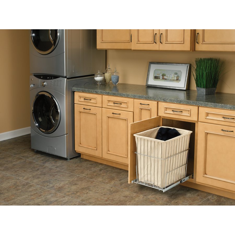 Pullout Wire Hamper w/ Canvas Liner HRV1520 S CR
