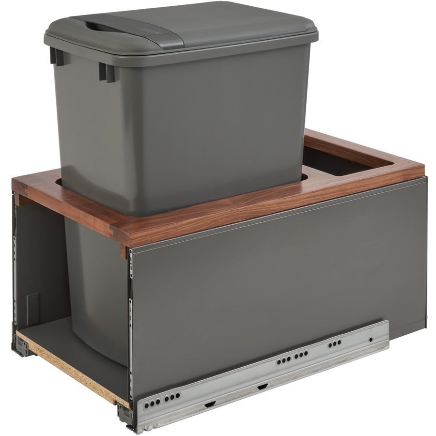 RevAShelf 35 Quart Bottom Mount Single Trash PullOut Waste Container
