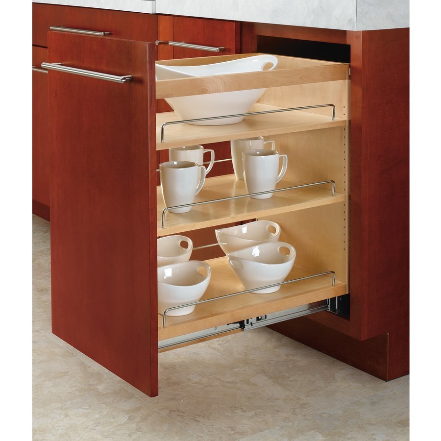 Rev-A-Shelf 14 Inch Width Kitchen Base Cabinet Pull-Out Organizer with ...