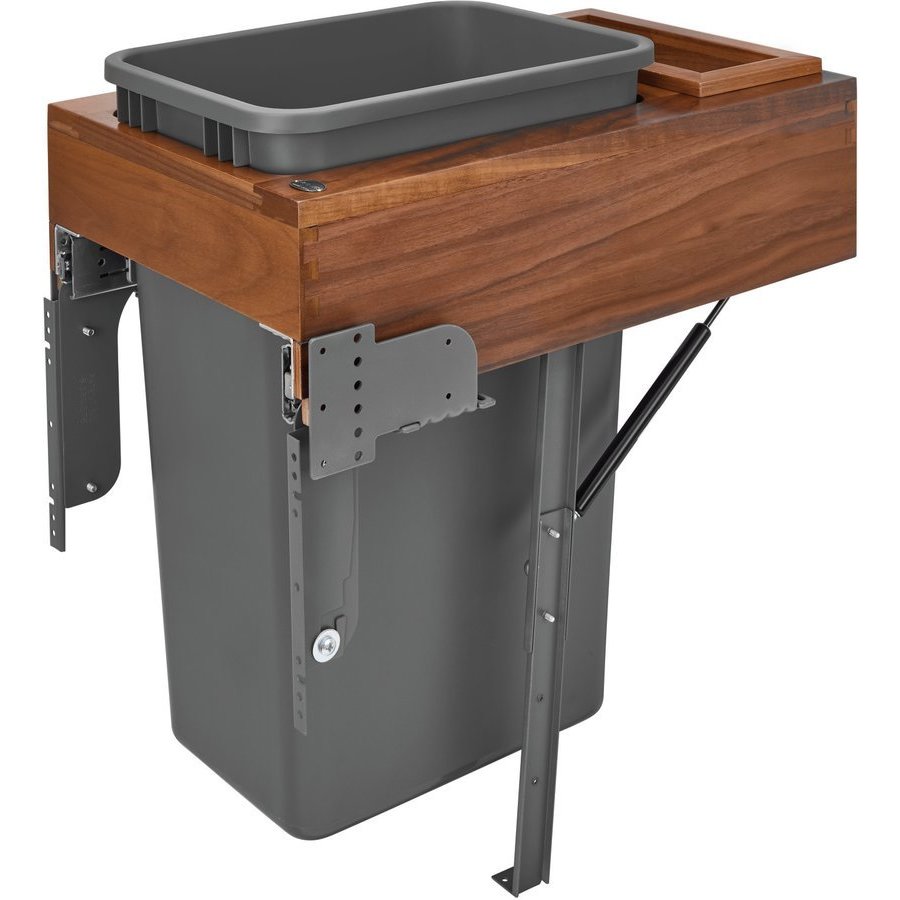 RevAShelf 50 Quart Wood Top Mount Single Trash PullOut Waste